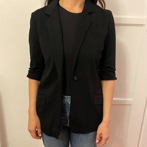 Elizabeth & James Black Blazer with Gathered Sleeves